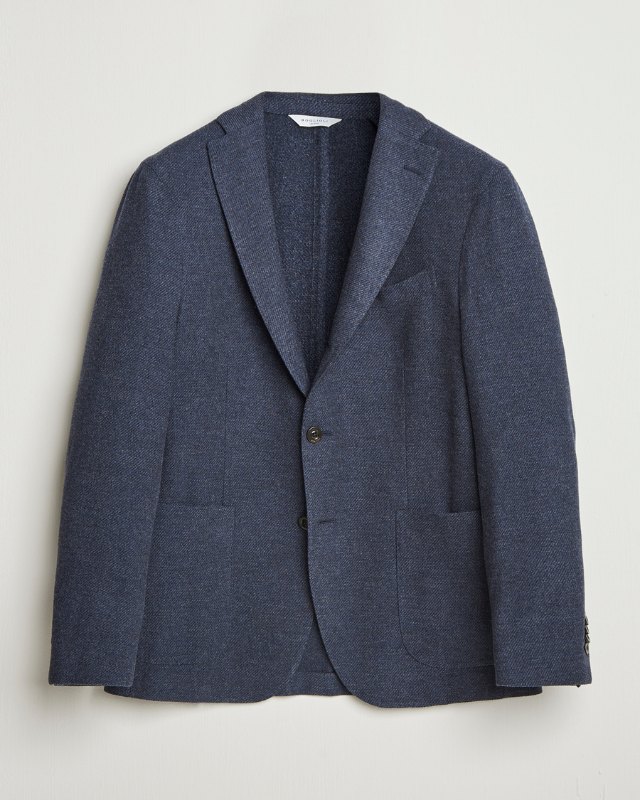 Herren | Sakkos | Boglioli | K Jacket Cashmere/Wool Twill Blazer Dark Blue