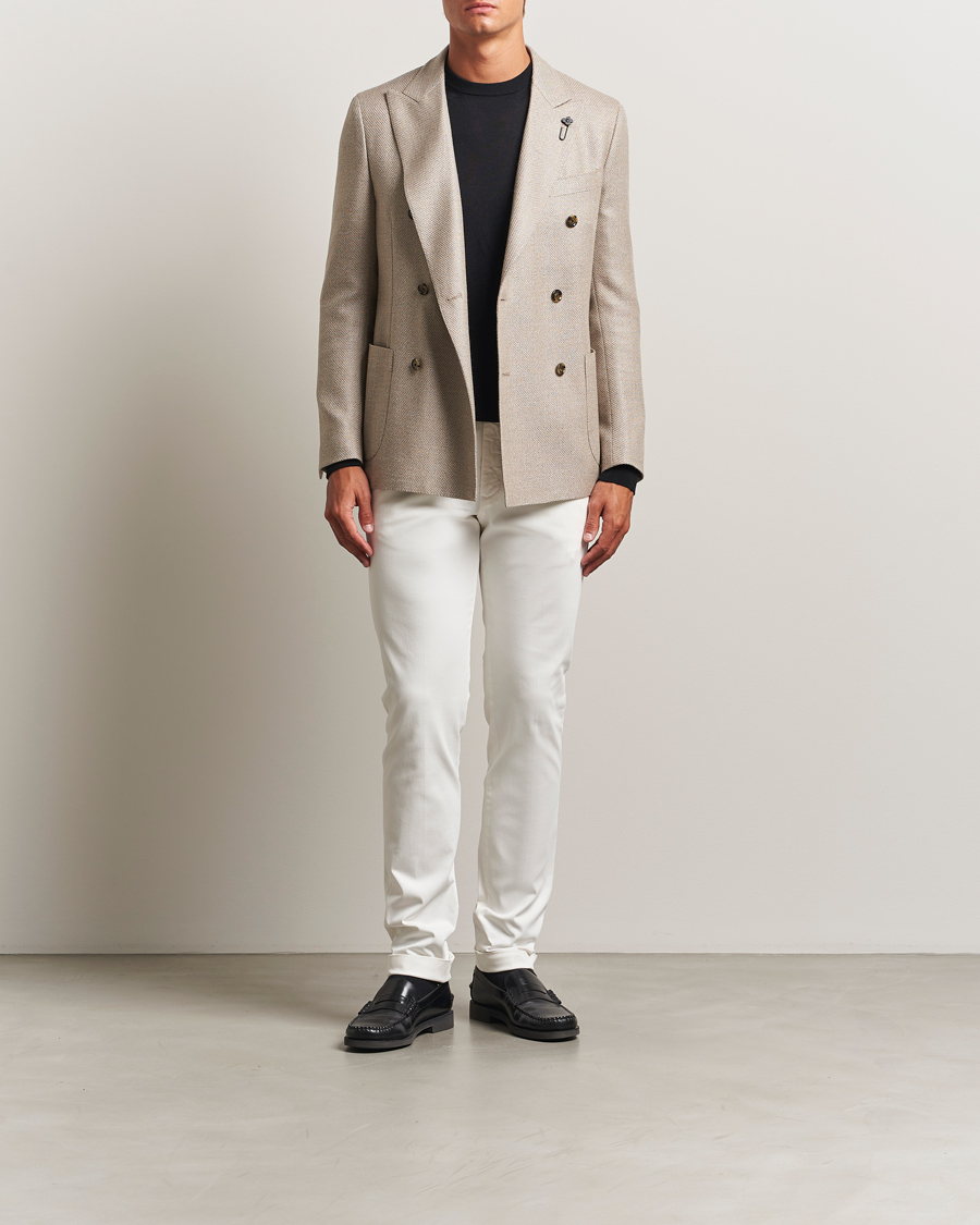 Herren | Hosen | Briglia 1949 | Slim Fit Cotton Stretch Chino Off White
