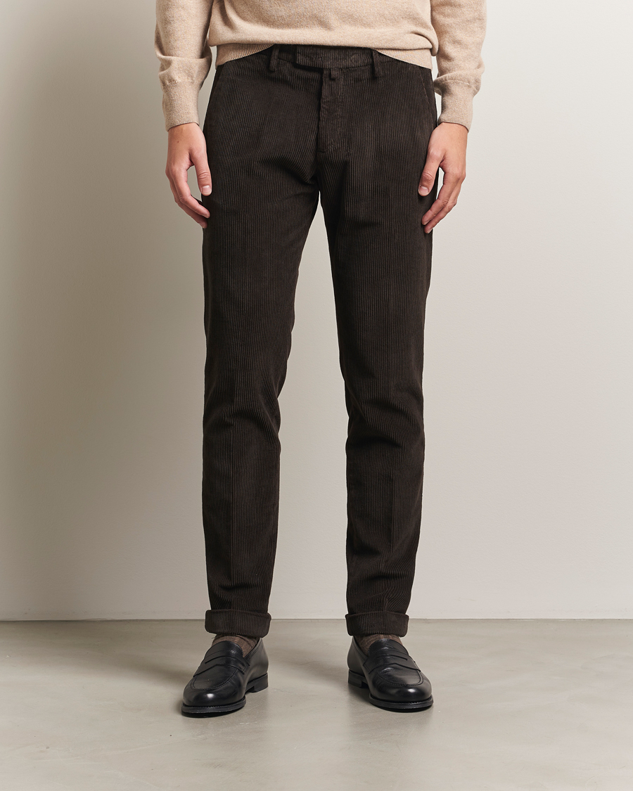 Herren | Hosen | Briglia 1949 | Slim Fit Corduroy Trousers Dark Brown
