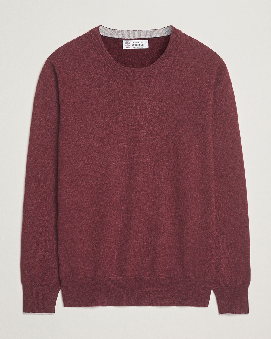 Herren | Pullover | Brunello Cucinelli | 2 Ply Cashmere Pullover Amaranto