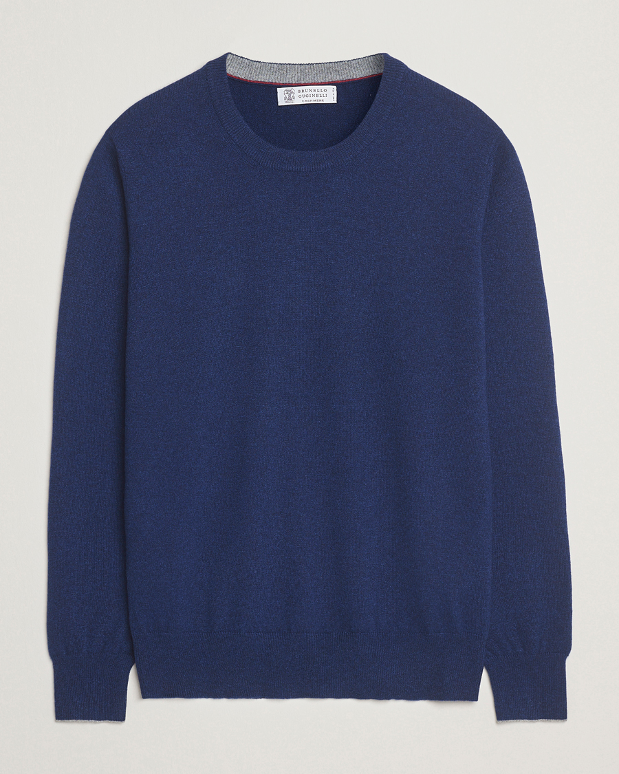 Herren | Pullover | Brunello Cucinelli | 2 Ply Cashmere Pullover Dark Blue