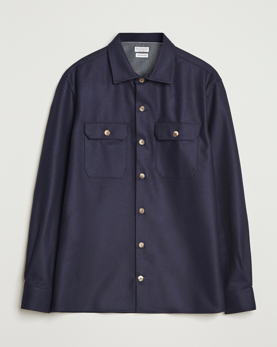 Herren | Jacken | Brunello Cucinelli | Double Pocket Overshirt Navy