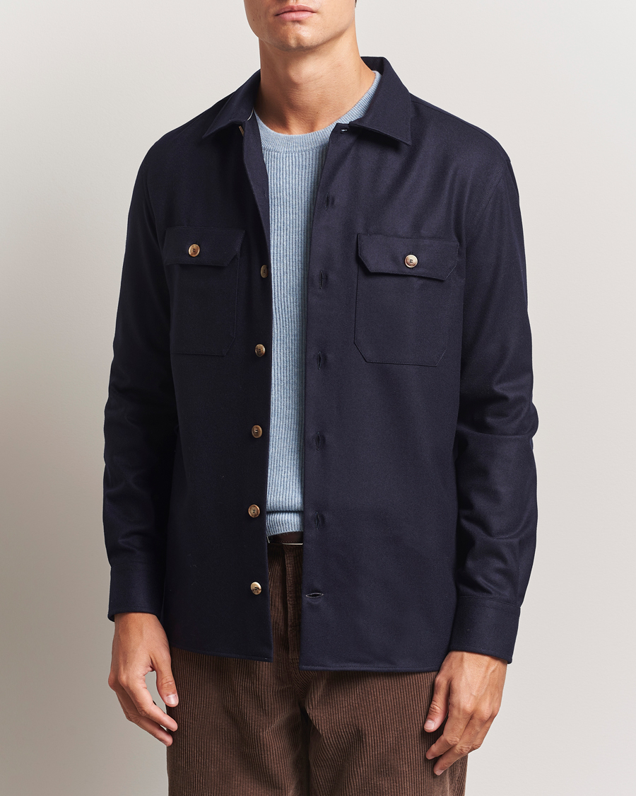 Herren | Jacken | Brunello Cucinelli | Double Pocket Overshirt Navy