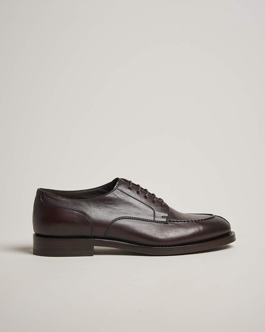 Herren | Derby | Brunello Cucinelli | Moc Toe Derby Dark Brown Calf