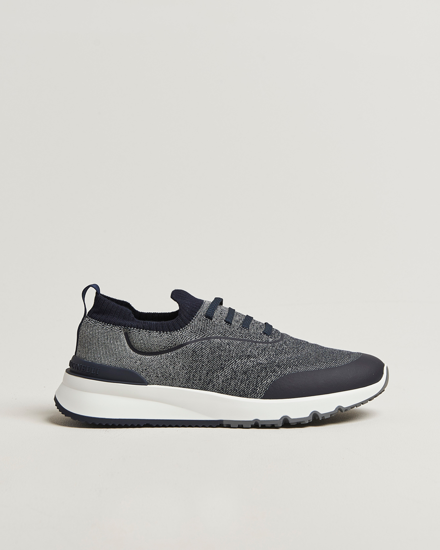 Herren | Sneaker | Brunello Cucinelli | Flannel Running Sneakers Navy