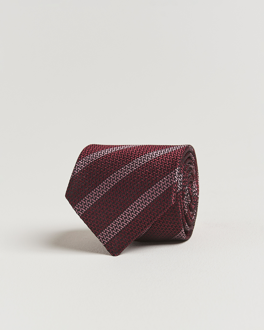 Herren | Brunello Cucinelli Regimental Stripe Silk Tie Amaranto | Brunello Cucinelli | Regimental Stripe Silk Tie Amaranto