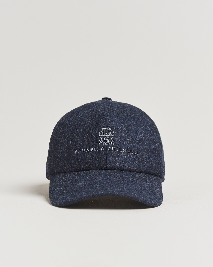 Herren | Brunello Cucinelli Flannel Cap Navy | Brunello Cucinelli | Flannel Cap Navy