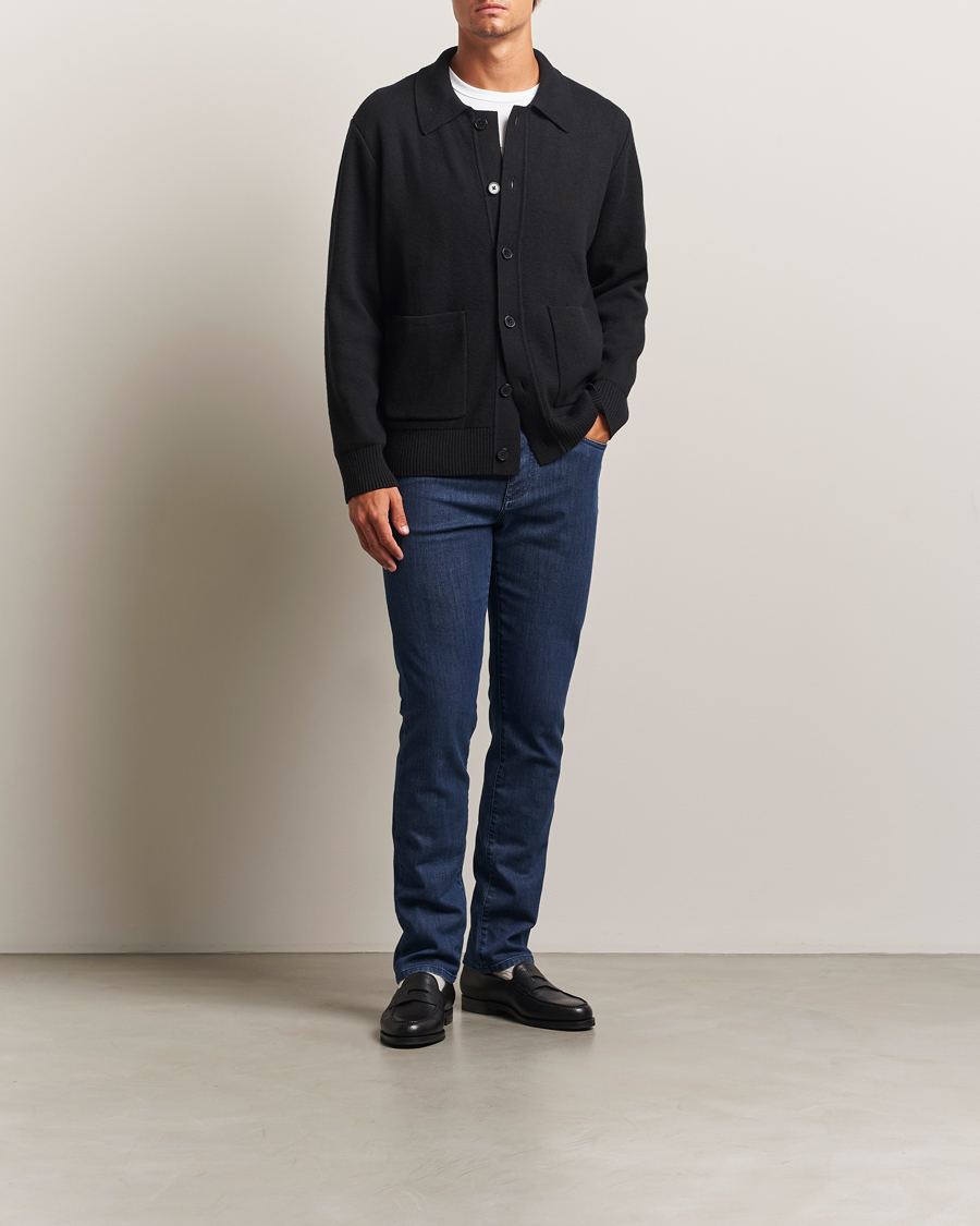 Herren | Jeans | Canali | Slim Fit Jeans Mid Blue Wash