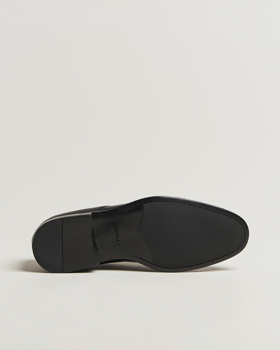 Herren | Derby | Canali | Cap Toe Derby Black Calf