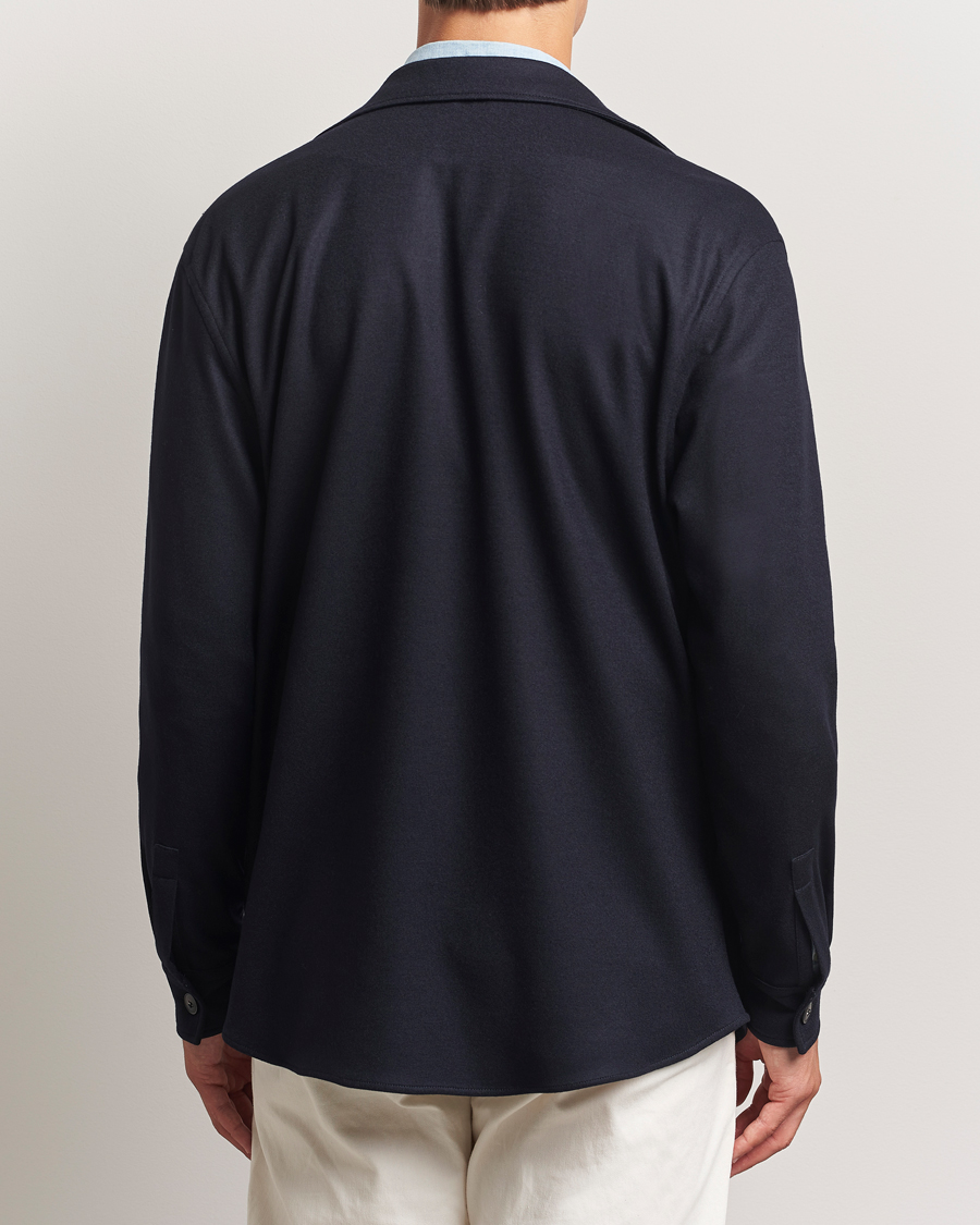 Herren | Jacken | Canali | Wool Shirt Jacket Navy