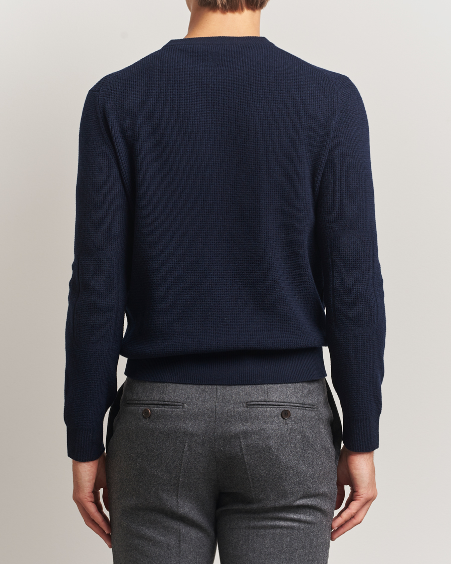 Herren | Pullover | Canali | Wool/Cashmere Crew Neck Navy