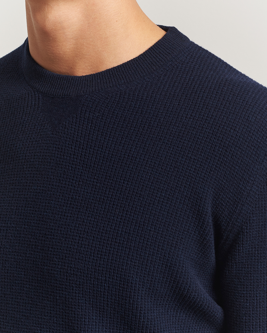 Herren | Pullover | Canali | Wool/Cashmere Crew Neck Navy