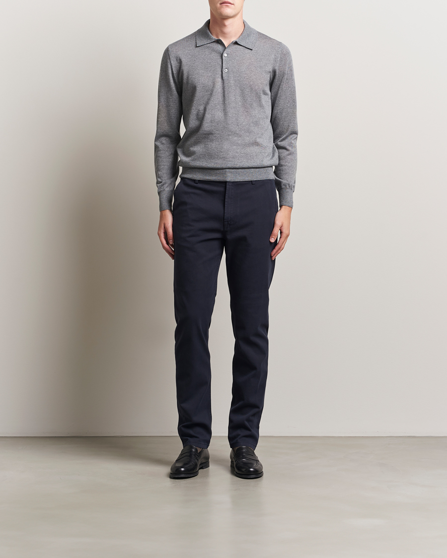Herren | Hosen | Canali | Cotton Twill Chinos Navy