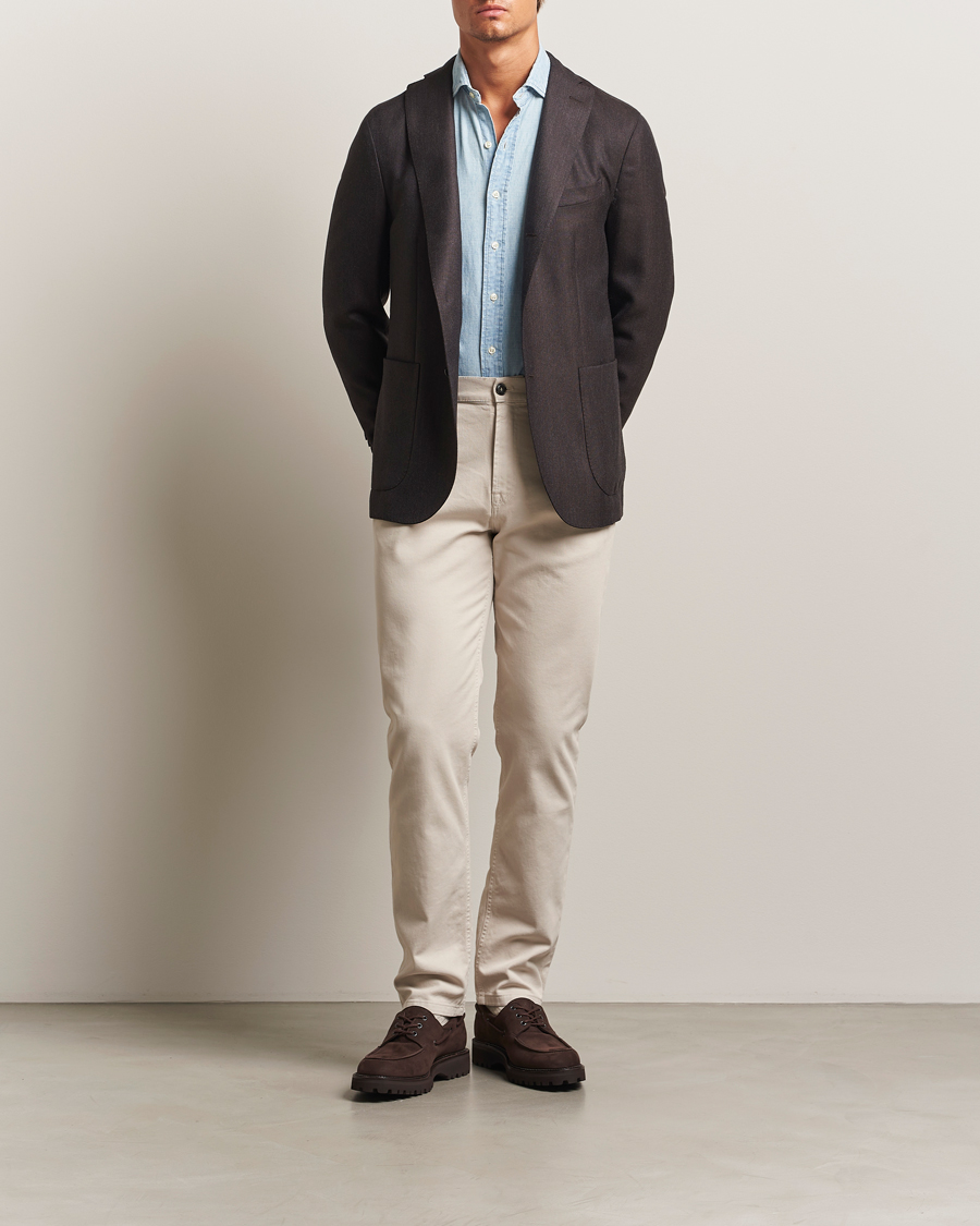 Herren | Hosen | Canali | Cotton Twill Chinos Light Beige