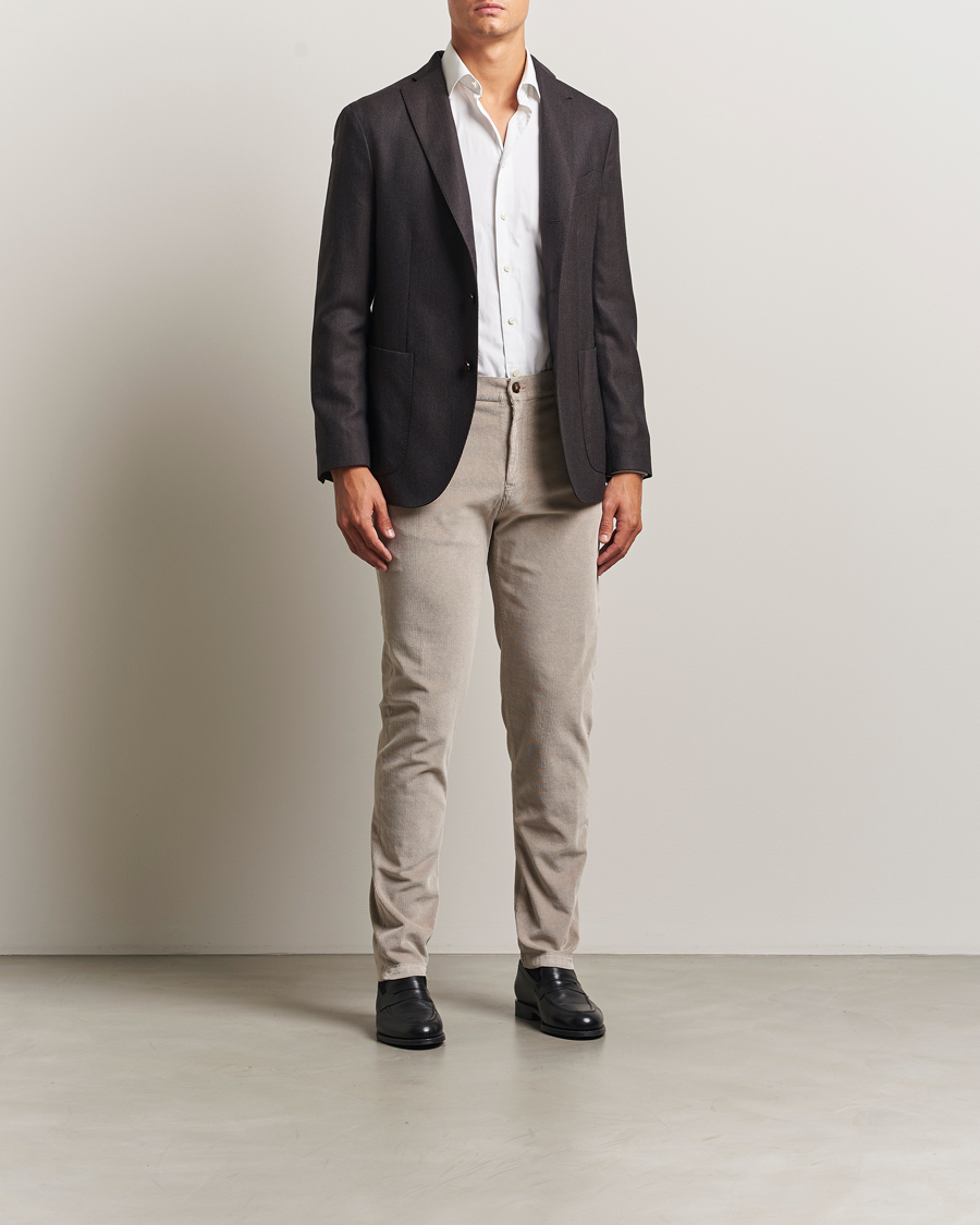 Herren | Hosen | Canali | Soft Corduroy Trousers Beige
