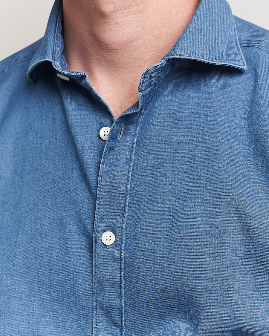 Herren | Hemden | Canali | Denim Shirt Stone Wash