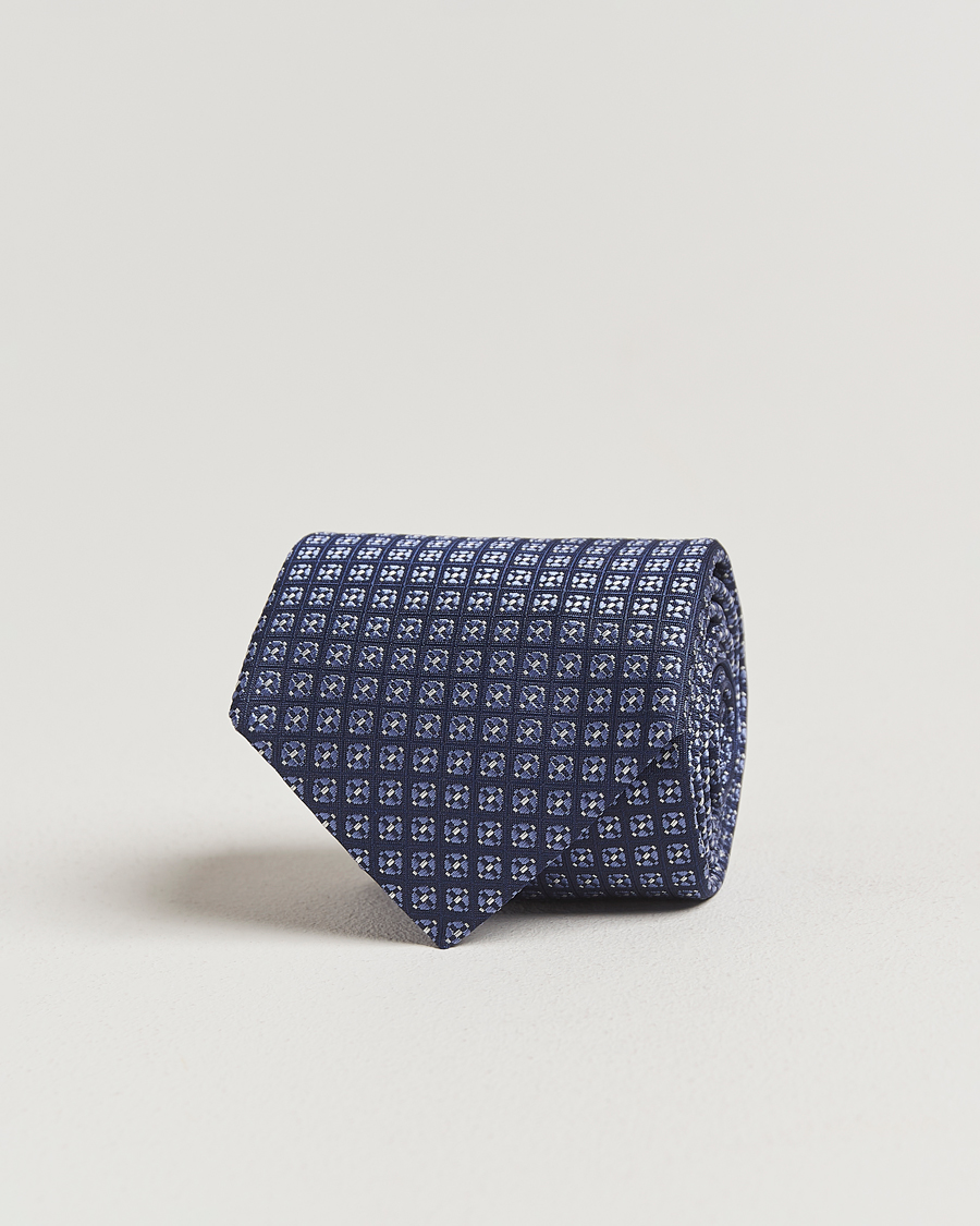 Herren | Canali Jacquard Silk Tie Navy/Blue | Canali | Jacquard Silk Tie Navy/Blue