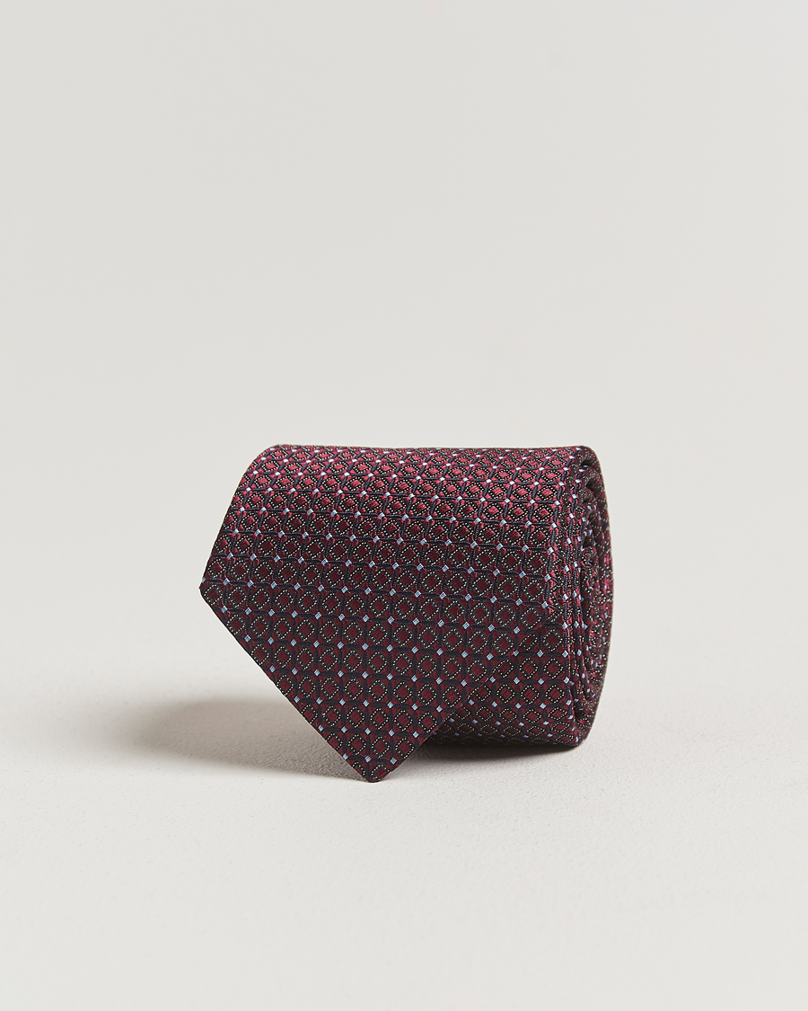Herren | Canali Jacquard Silk Tie Burgundy | Canali | Jacquard Silk Tie Burgundy
