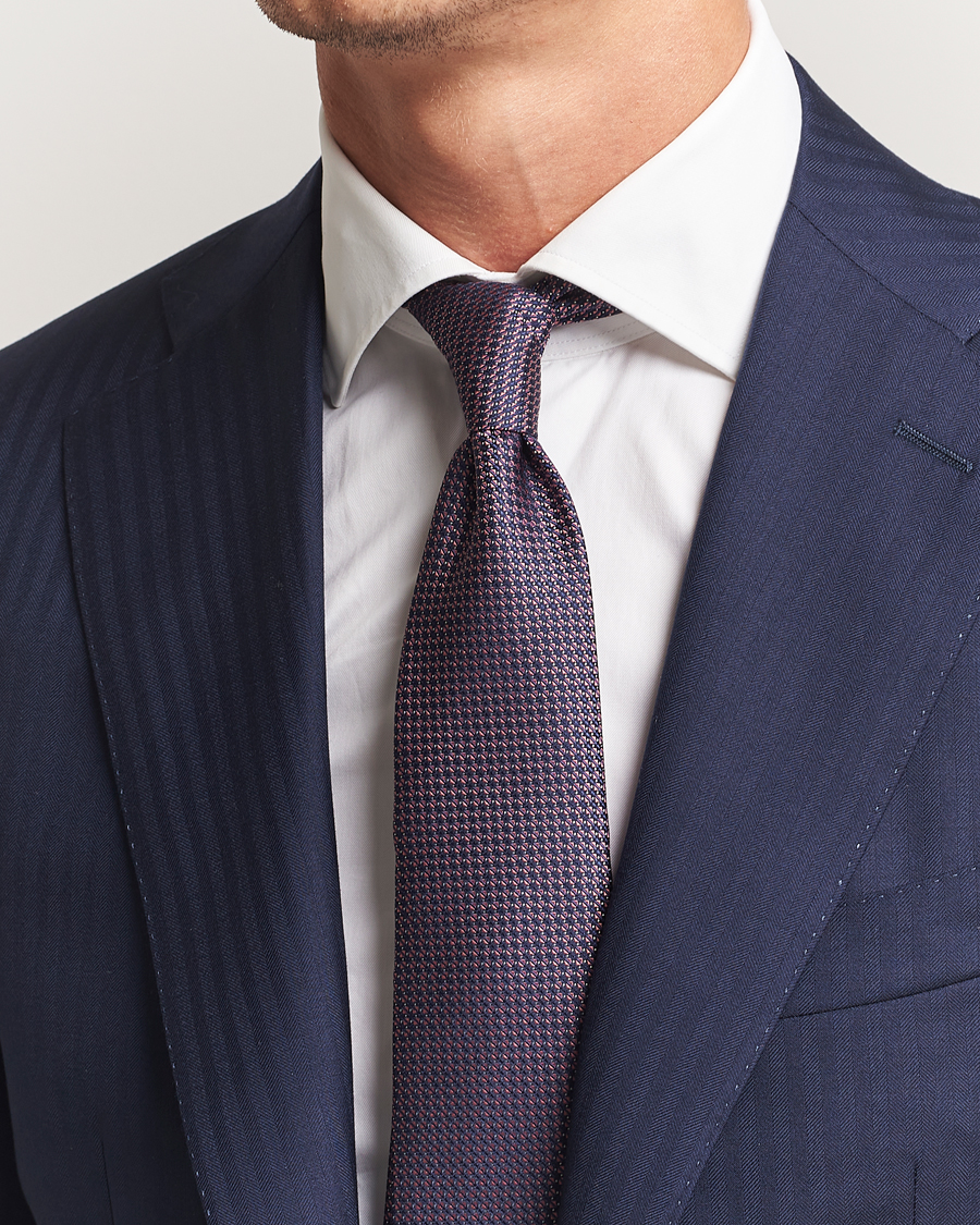 Herren | Canali 5-Fold Silk Tie Pink | Canali | 5-Fold Silk Tie Pink