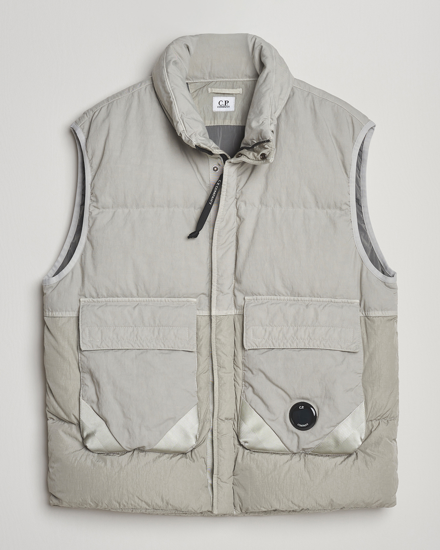 Herren | Westen | C.P. Company | Eco Chrome Mixed Down Vest Light Grey