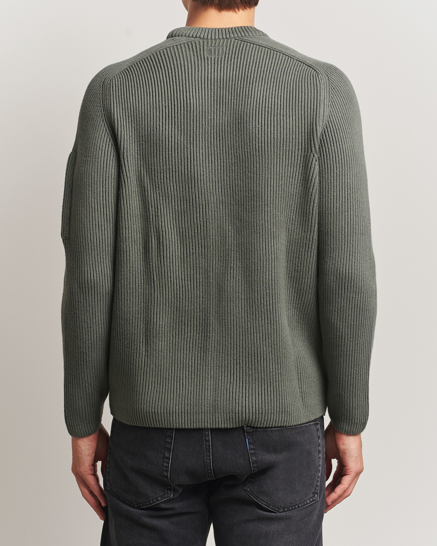 Herren | Pullover | C.P. Company | Full Rib Knitted Cotton Crew Neck Grey