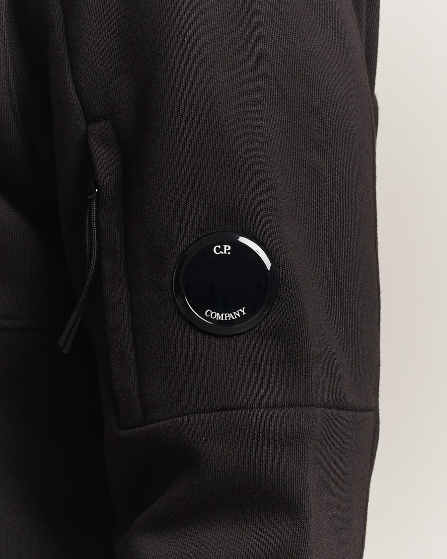 Herren | Pullover | C.P. Company | Diagonal Raised Fleece Lens Hood Black