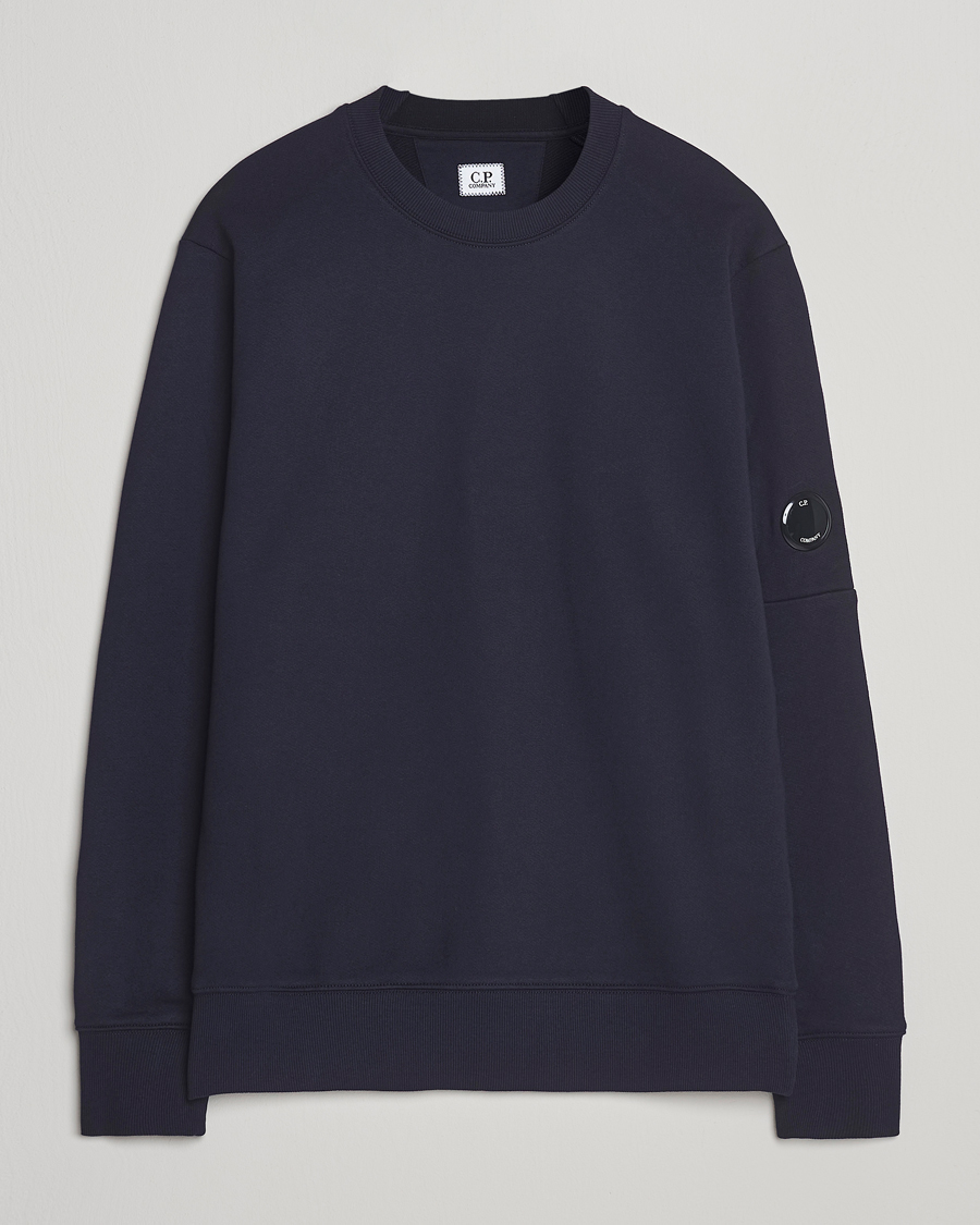 Herren | Pullover | C.P. Company | Diagonal Raised Fleece Lens Sweatshirt Navy