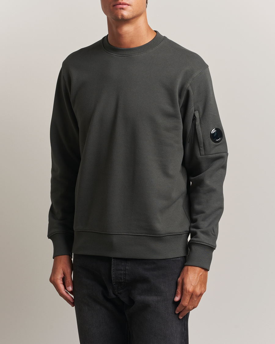 Herren | Pullover | C.P. Company | Diagonal Raised Fleece Lens Sweatshirt Grey