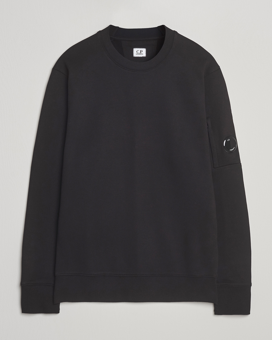 Herren | Pullover | C.P. Company | Diagonal Raised Fleece Lens Sweatshirt Black