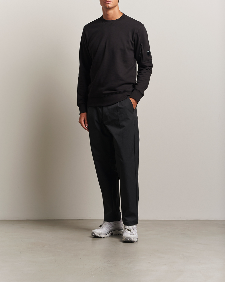 Herren | Pullover | C.P. Company | Diagonal Raised Fleece Lens Sweatshirt Black