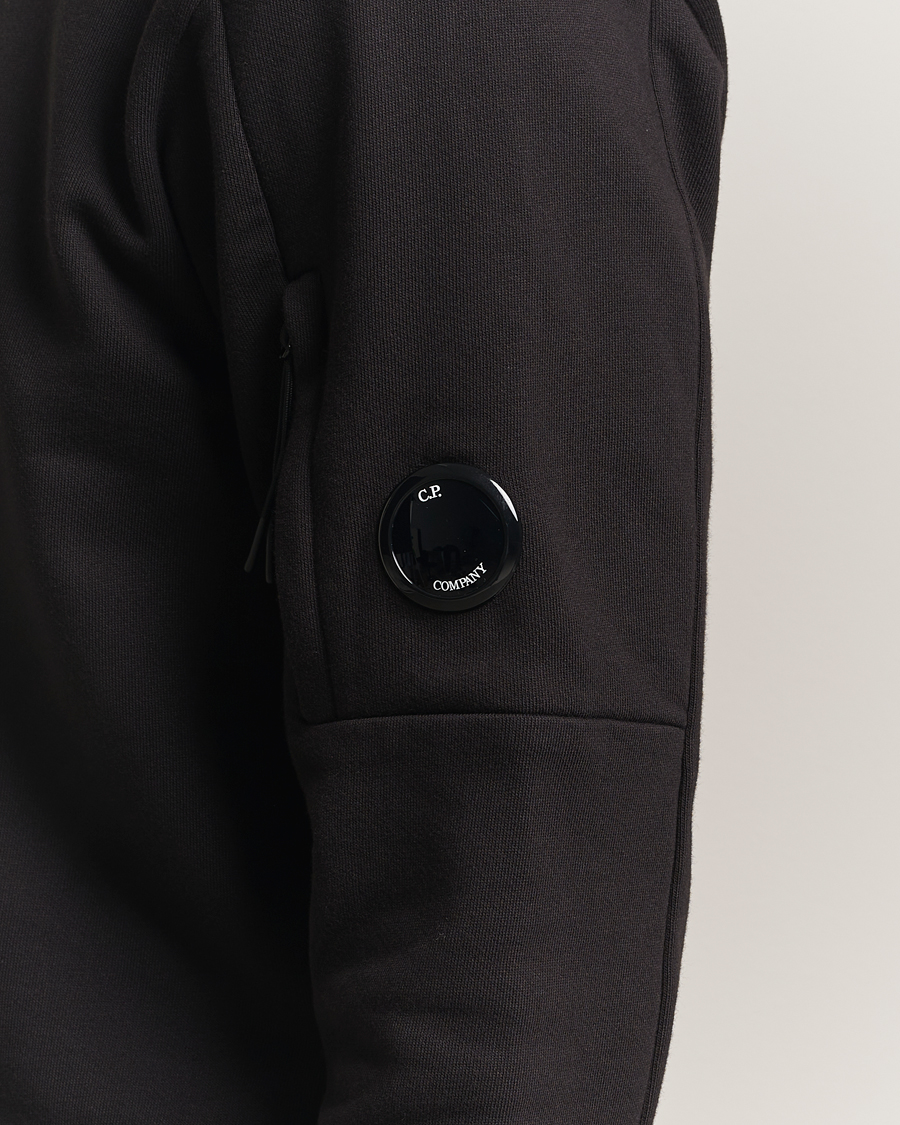 Herren | Pullover | C.P. Company | Diagonal Raised Fleece Lens Sweatshirt Black