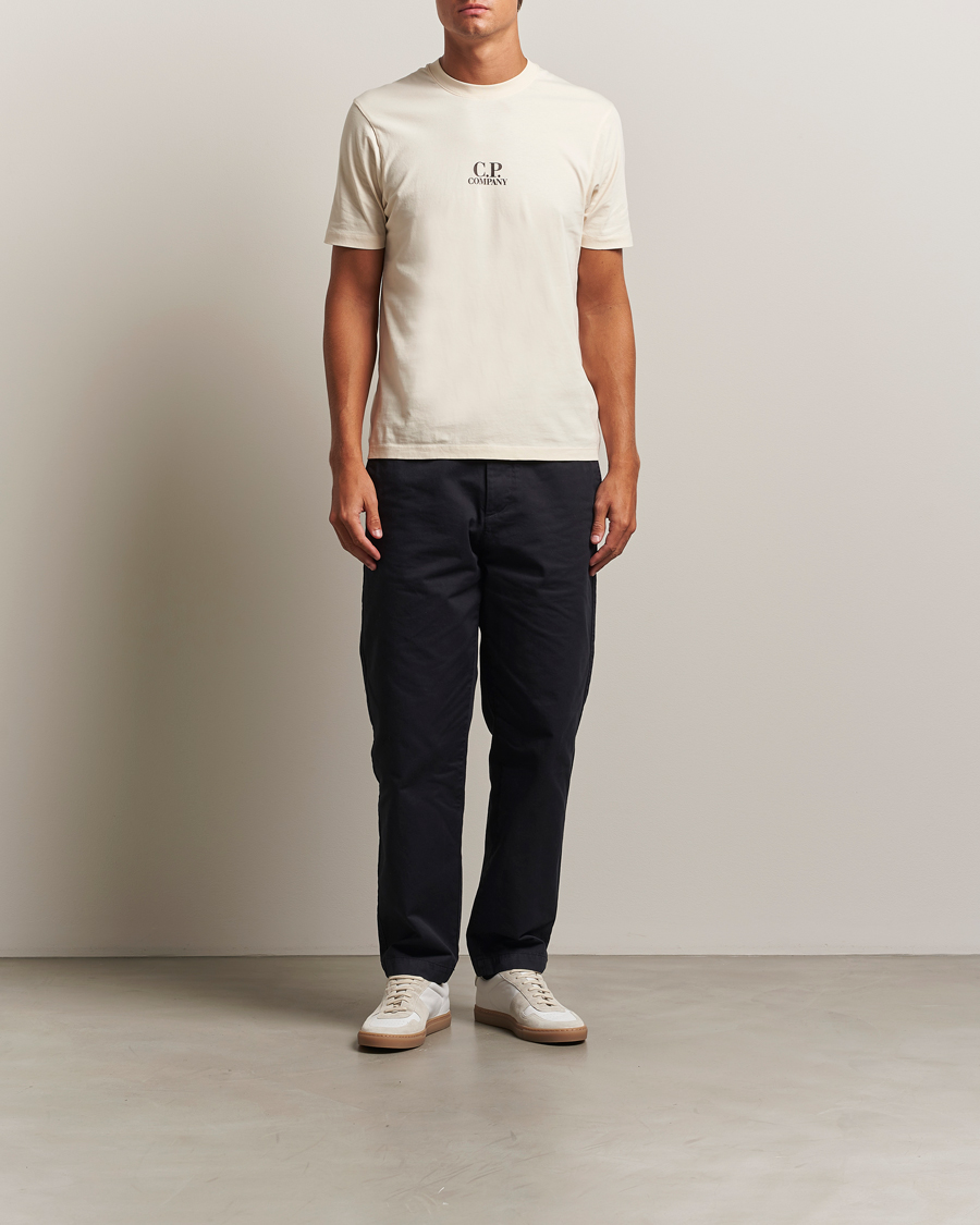 Herren | T-Shirts | C.P. Company | Jersey Back Logo T-Shirt Cream