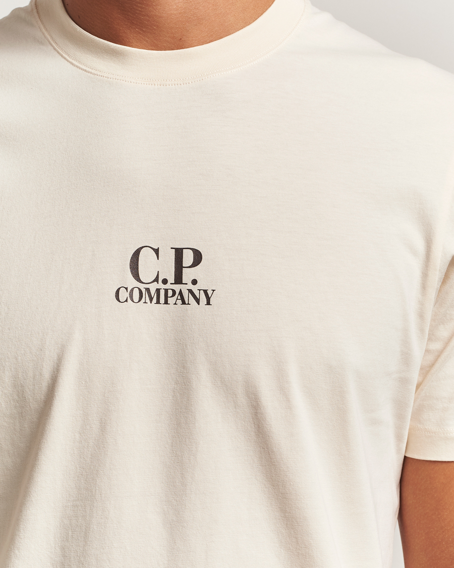 Herren | T-Shirts | C.P. Company | Jersey Back Logo T-Shirt Cream