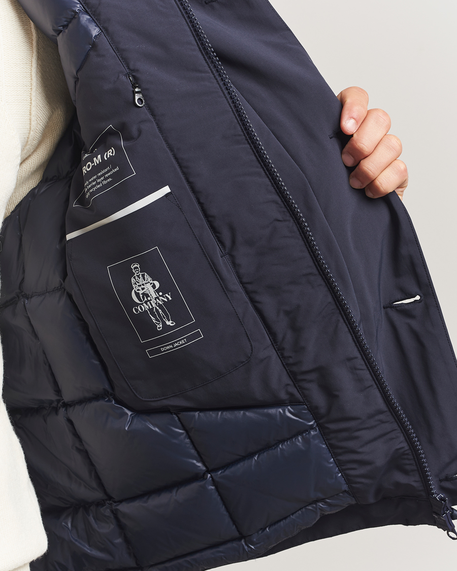 Herren | Jacken | C.P. Company | Micro M Recycled Padded Hood Jacket Navy