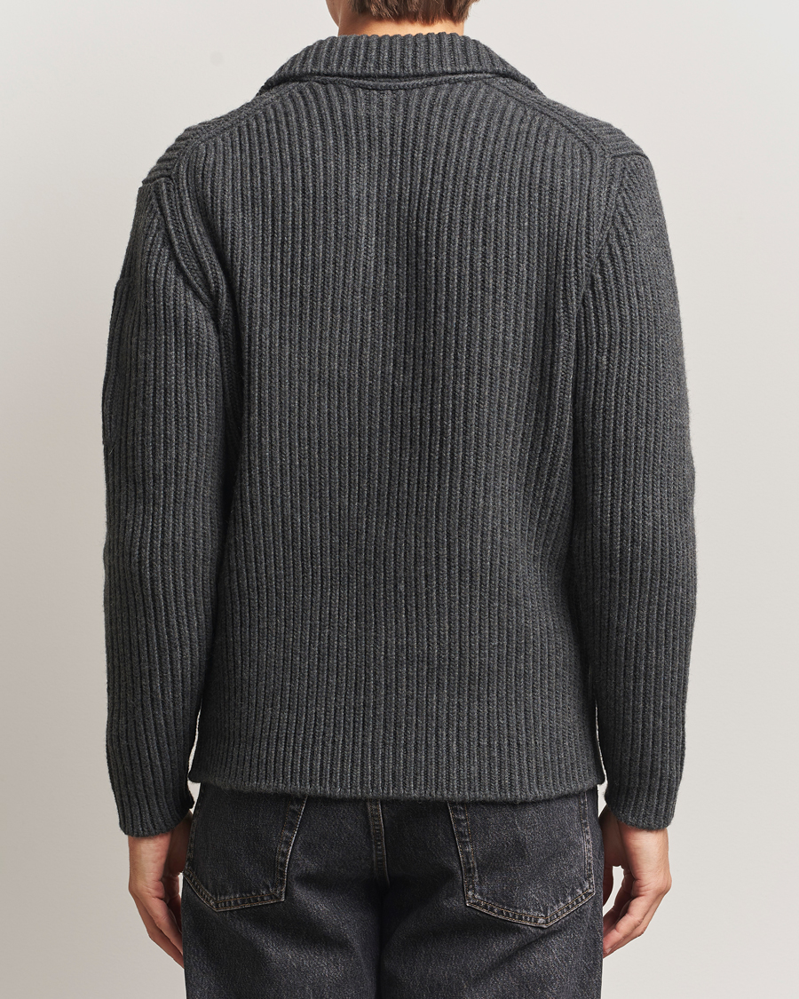 Herren | Pullover | C.P. Company | Heavy Lambswool Cardigan Dark Grey