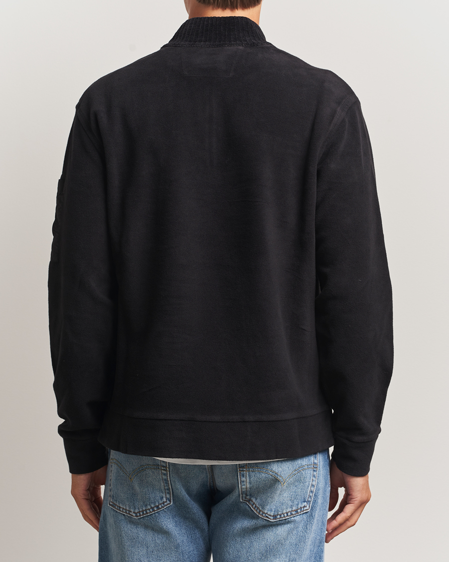 Herren | Pullover | C.P. Company | Brushed Emerized Diagonal Fleece Half Zip Black
