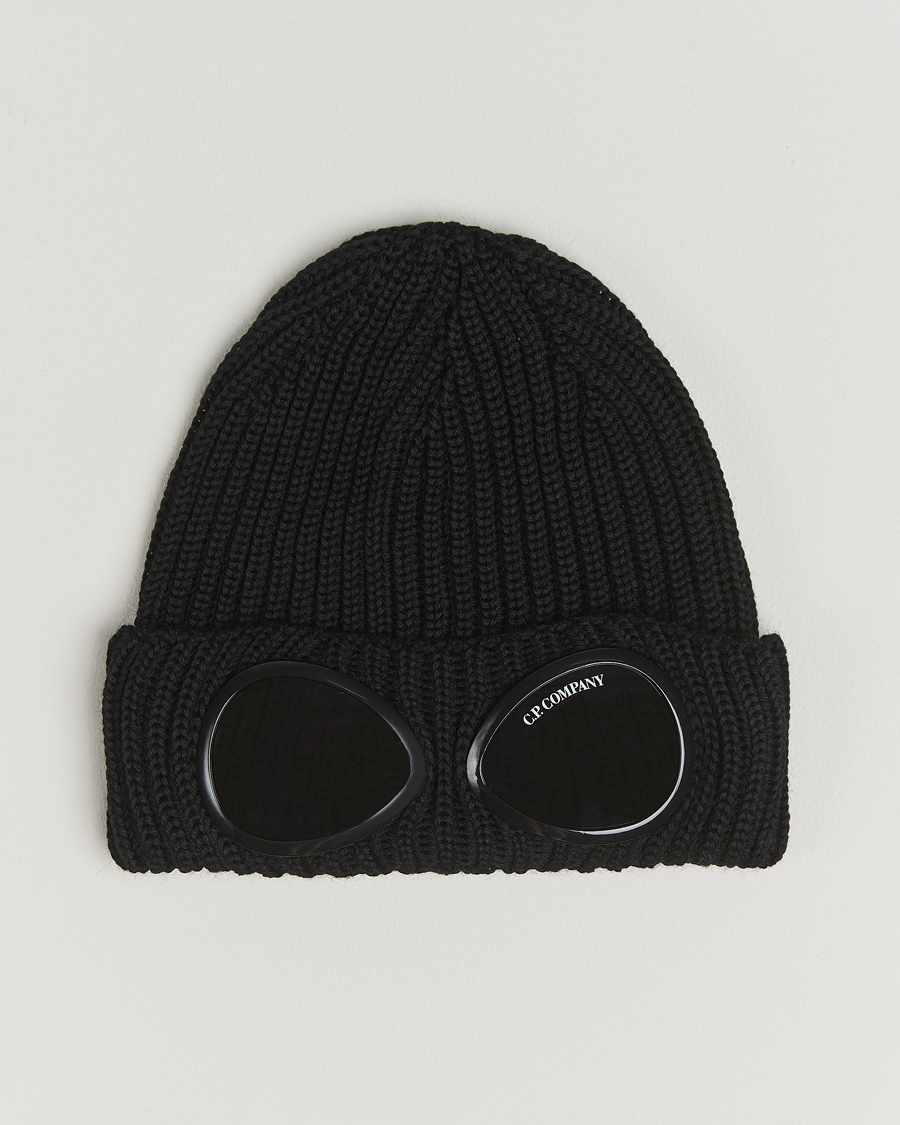 Herren | Mützen | C.P. Company | Knitted Merino Goggle Beanie Black