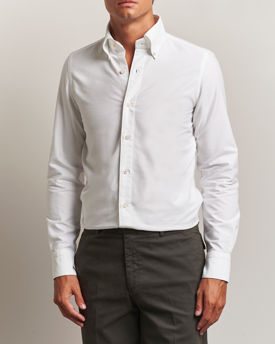 Herren | Hemden | Finamore Napoli | Gaeta Oxford Button Down Shirt White