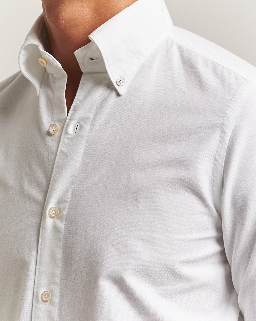 Herren | Hemden | Finamore Napoli | Gaeta Oxford Button Down Shirt White