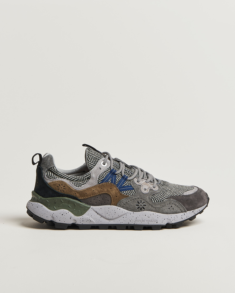 Herren | Sneaker | Flower Mountain | Yamano 3 Suede/Tweed Wool Sneaker Grey