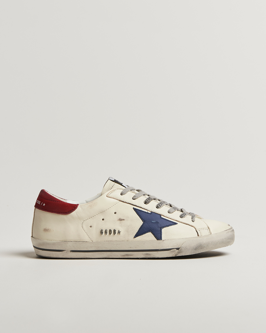 Herren | Sneaker | Golden Goose | Super-Star Sneakers White/Blue/Red