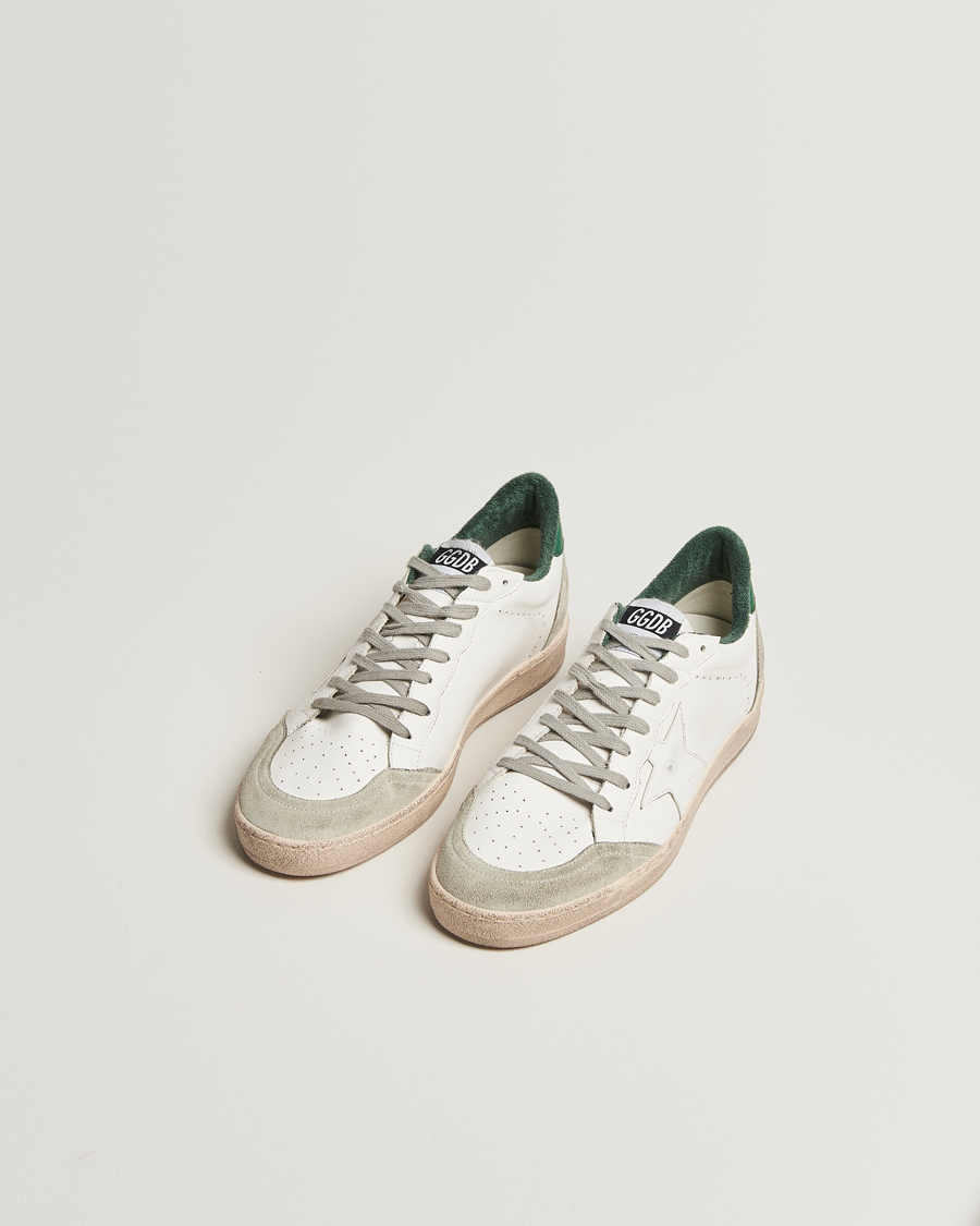Herren | Golden Goose Ball Star Sneakers White/Green | Golden Goose | Ball Star Sneakers White/Green