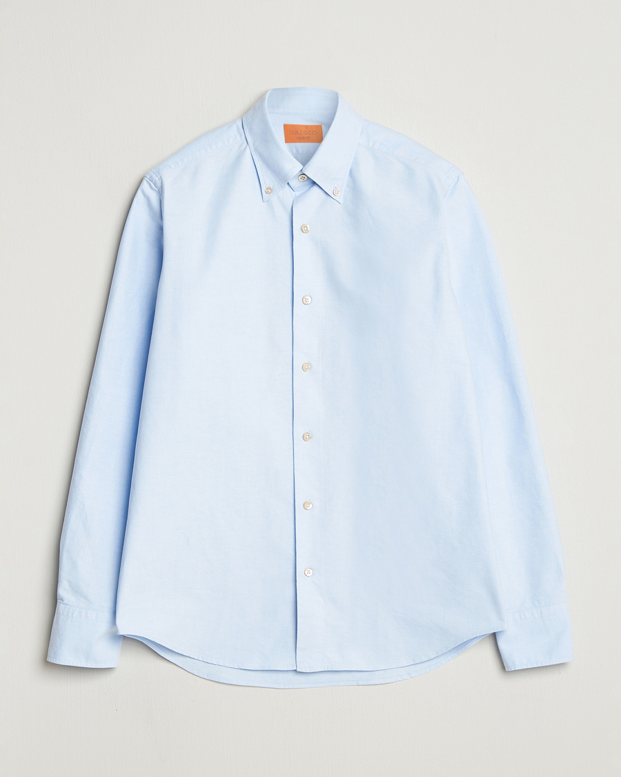 Herren | Hemden | Grigio | Oxford Button Down Shirt Light Blue