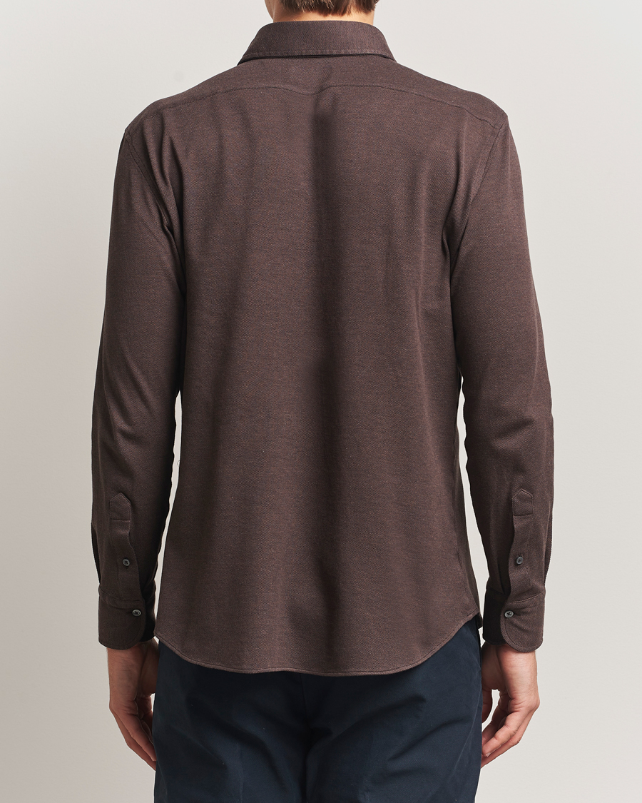 Herren | Hemden | Grigio | Cotton Jersey Shirt Dark Brown