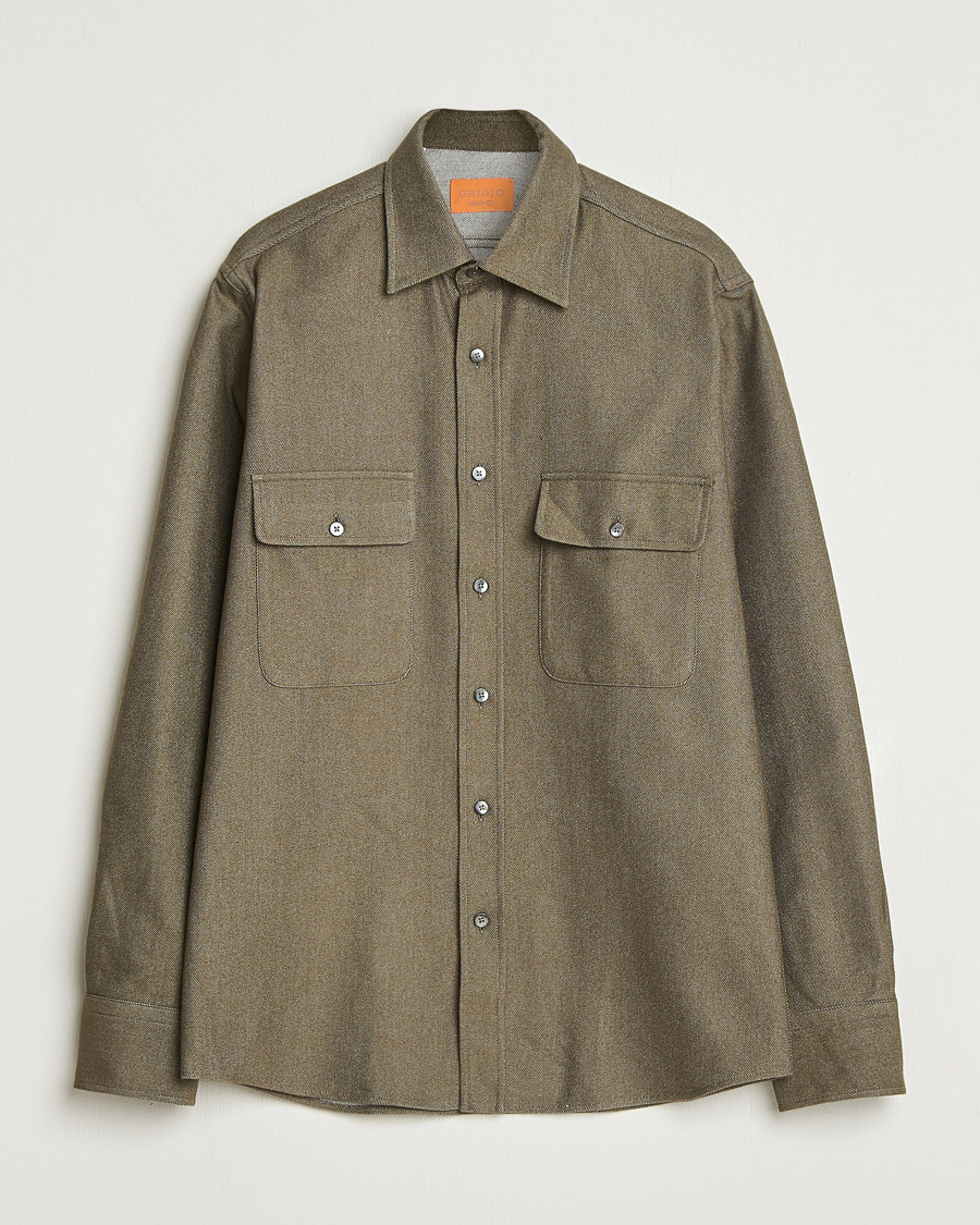 Herren | Hemden | Grigio | Heavy Twill Overshirt Military