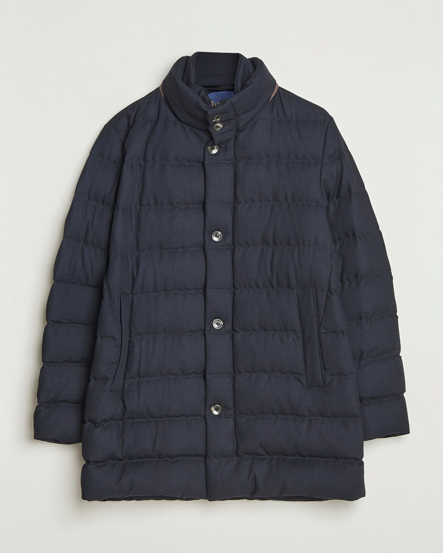 Herren | Jacken | Herno | Flannel Down Coat Navy