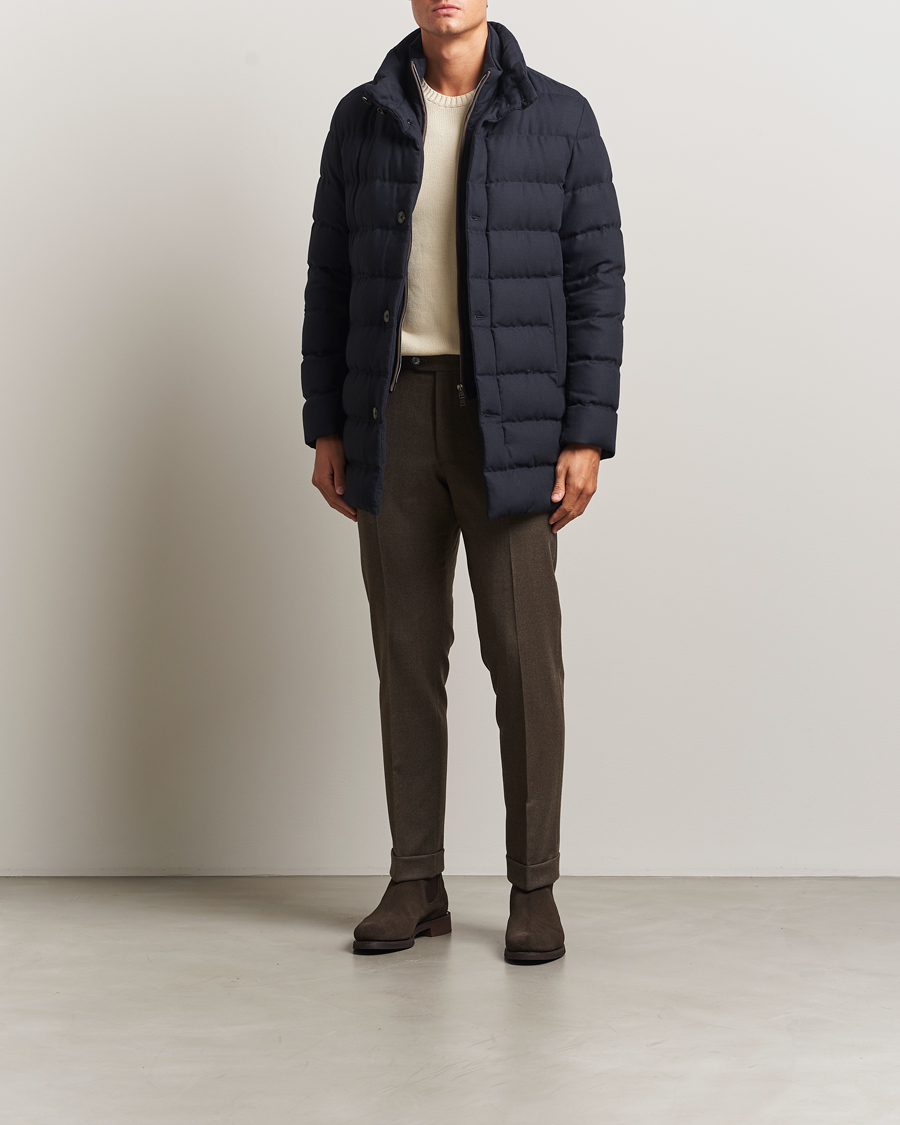 Herren | Jacken | Herno | Flannel Down Coat Navy