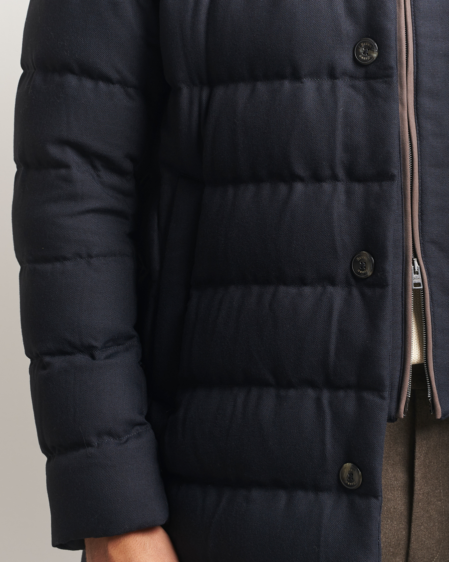 Herren | Jacken | Herno | Flannel Down Coat Navy