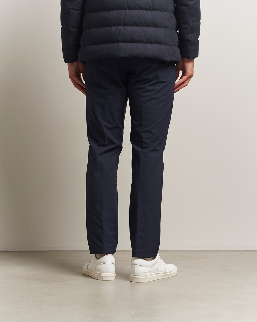 Herren | Hosen | Herno | Pleated Technical Cotton Trousers Navy