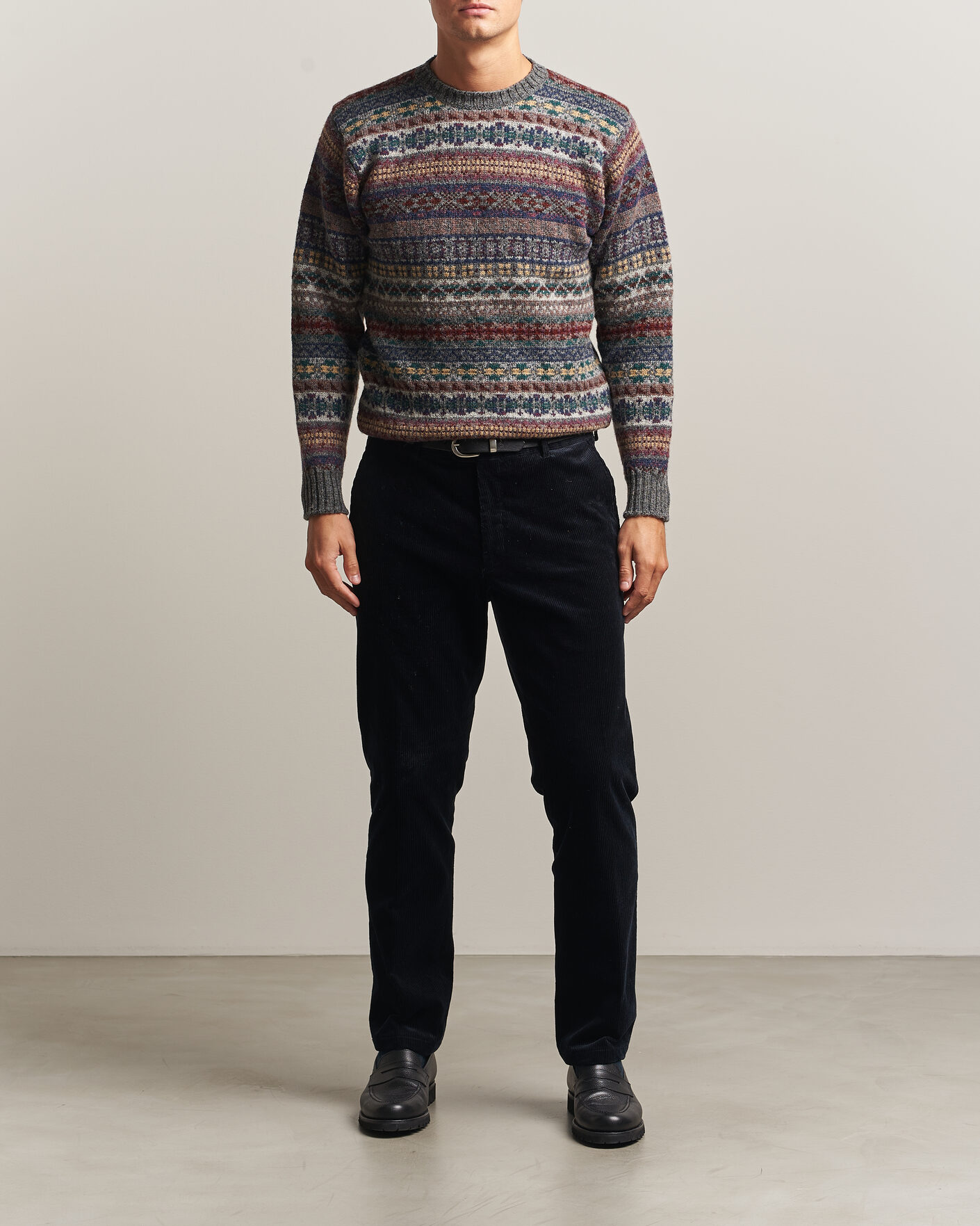 Herren | Pullover | Jamieson's of Shetland | Jamiesons Of Shetland All Over Fair Isle Pullover Crew Neck Multi